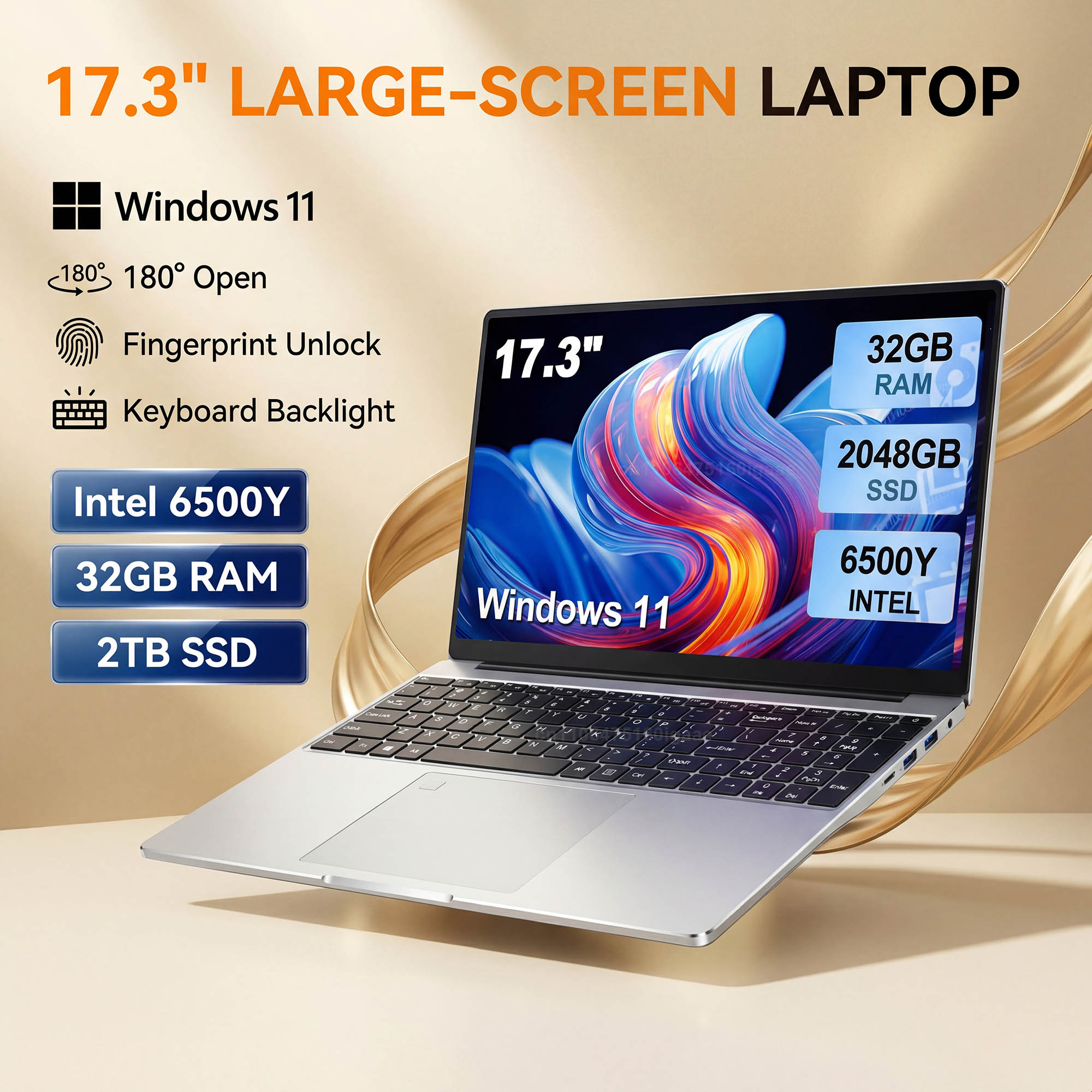 Laptop Extra Accessories - NOVO Laptop com Tela Grande de