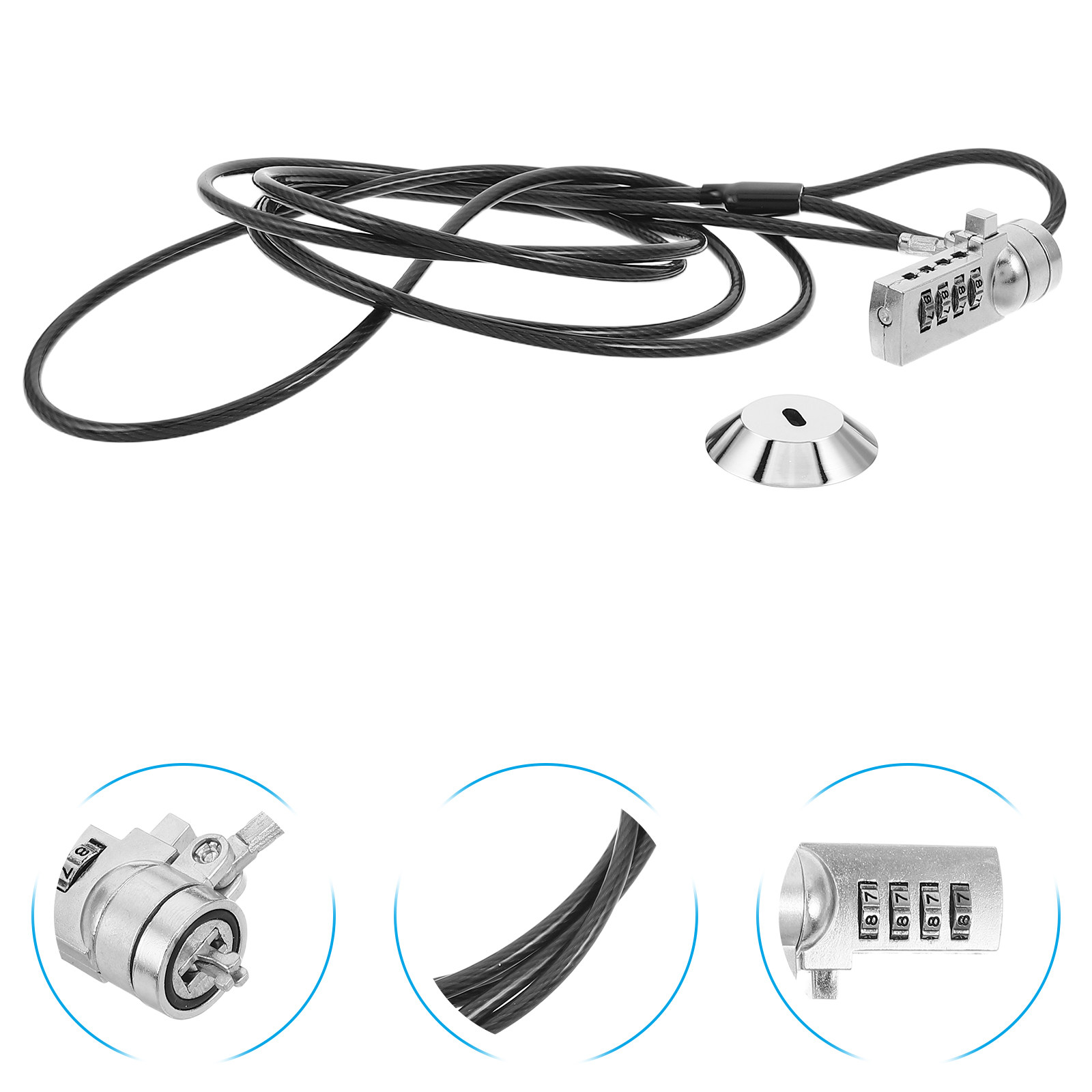 Laptop Lock Cable - 1 Conjunto de Cadeado para Notebook
