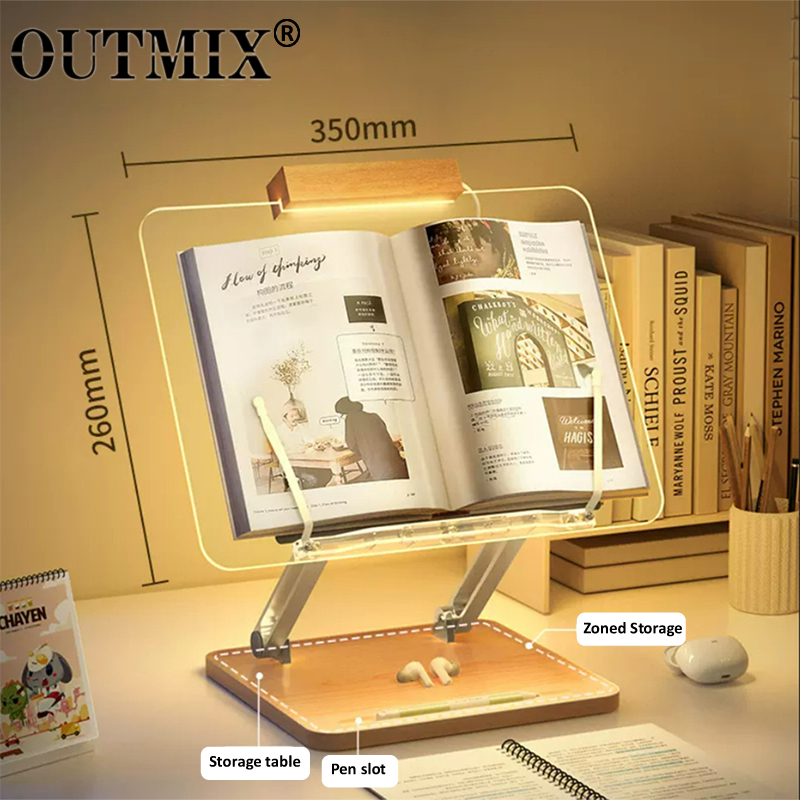 Laptop Extra Accessories - Suporte de Leitura de Madeira com