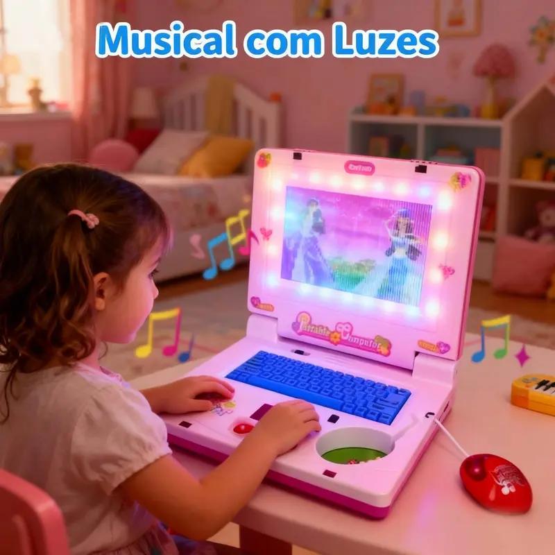 Laptop Accessories Kids - Mini Notebook Musical Portátil Integrado para