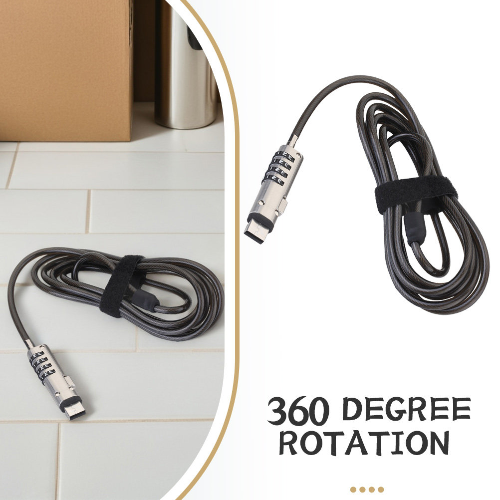 Cabo de segurança portátil em  - Laptop Lock Cable avaliação e preço