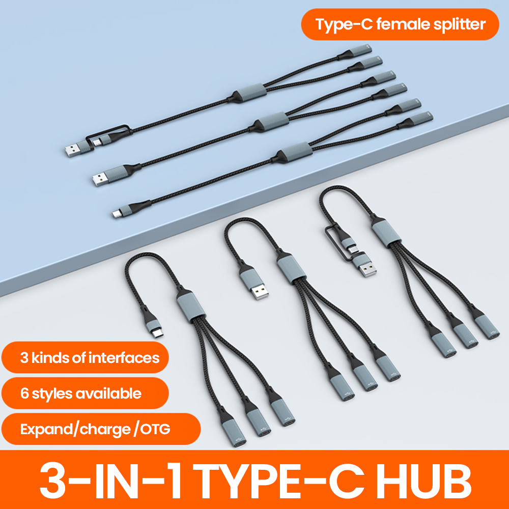 3 em 1 tipo c hub usb hub usb  - Laptop Lock Cable avaliação e preço