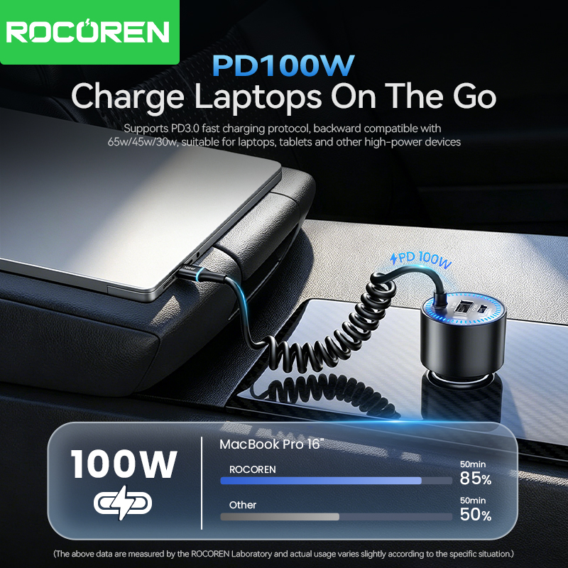 Carregador de carro Rocoren 20 - Laptop Lock Cable avaliação e preço