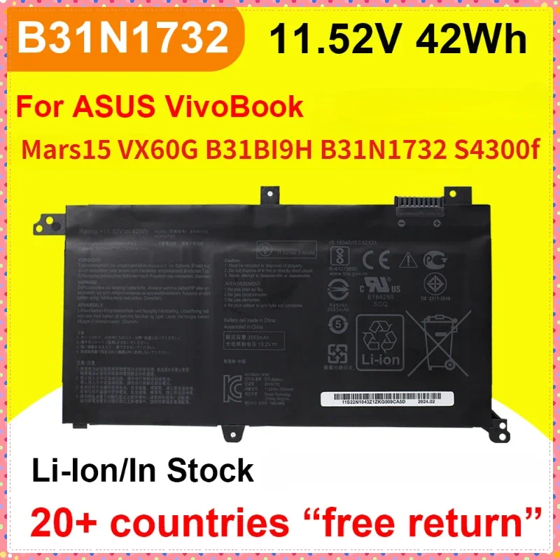 Bateria B31N1732 para ASUS Mar - Laptop Accessories For Asus Vivobook avaliação e preço