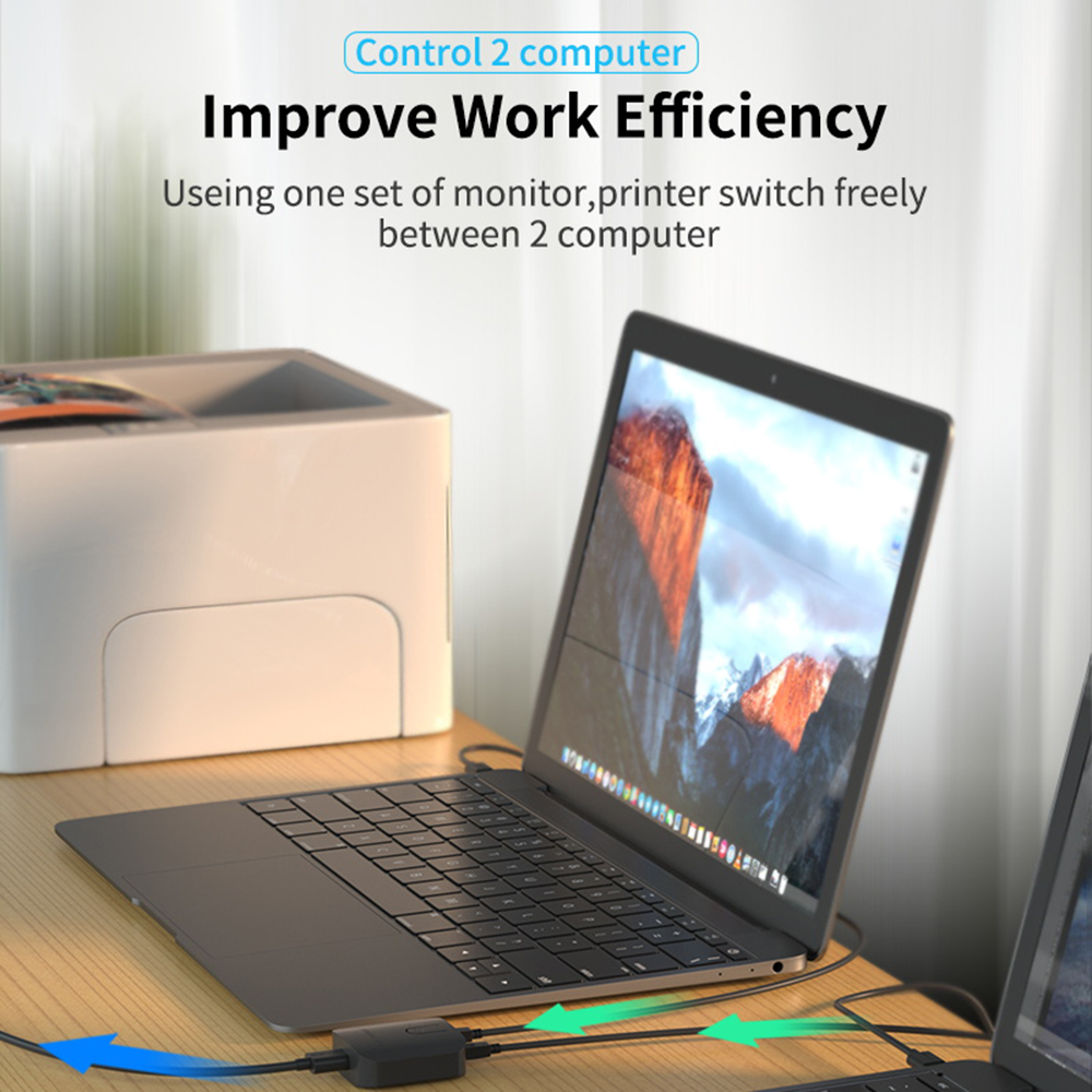 Dual USB 2.0 KVM Switch Box, 2 - Laptop Extra Accessories avaliação e preço