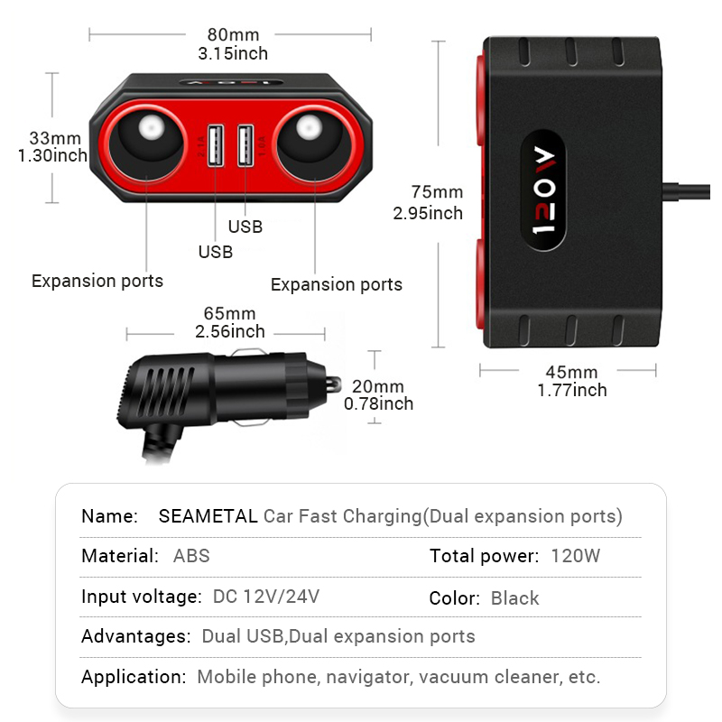 Seametal 120w carregador de ca - Laptop Lock Cable avaliação e preço